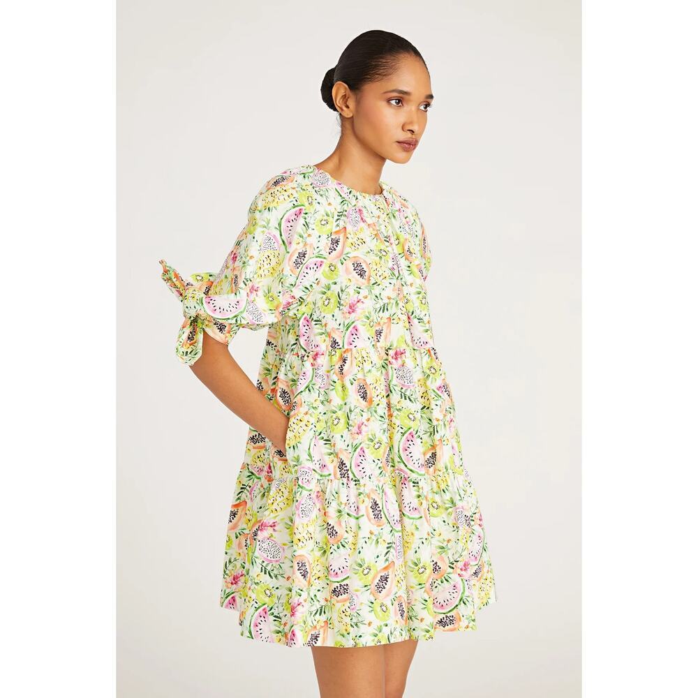 New AMUR Zayn Day Dress in Natural Jungle Fruit Size 4